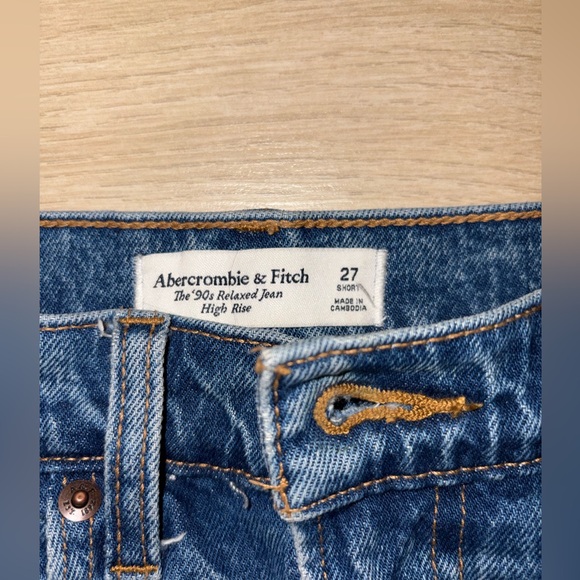 Abercrombie 90s relaxed Jean high rise, medium marble (US 27, short) - Picture 4 of 8